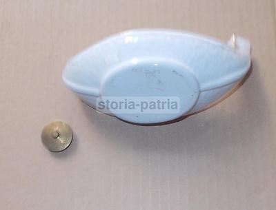 Soprammobile In Porcellana: Lucerna Commemorativa Giubileo 2000 Con Profili Dorati