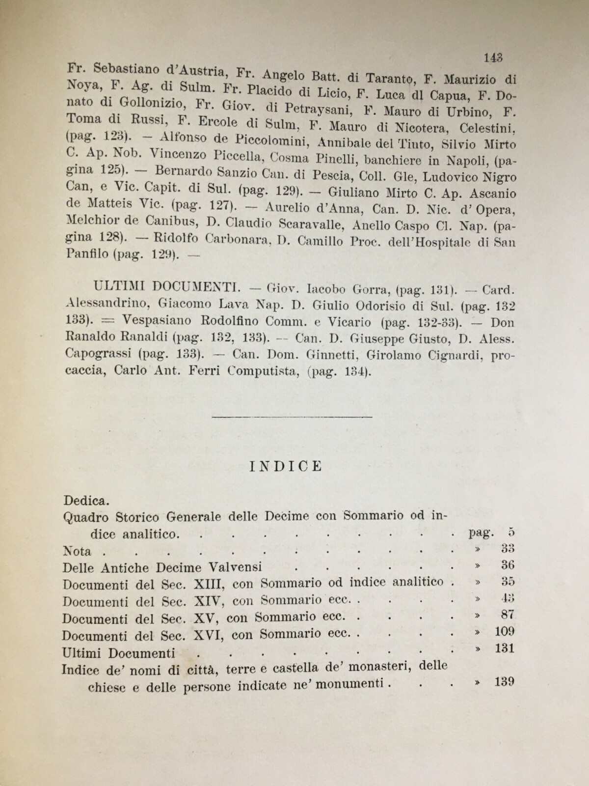 Abruzzo, Valva, Corfinio, Sulmona: Tassazione Chiesa, Decime Valvensi, Celidonio, 1903