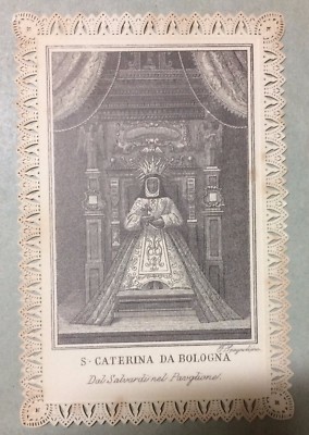 Stampa Popolare Devozionale Di Santa Caterina Da Bologna, Salvardi