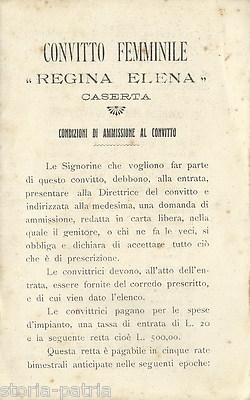 Campania, Caserta: Convitto Femminile Regina Elena, Messere, Corredo Convittrici, 1910