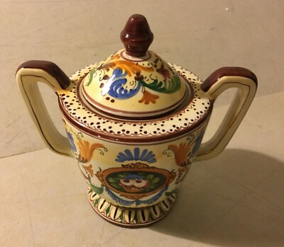 Marmaca, Ceramica San Marino: Soprammobile Figurato Artistico Floreale, '900