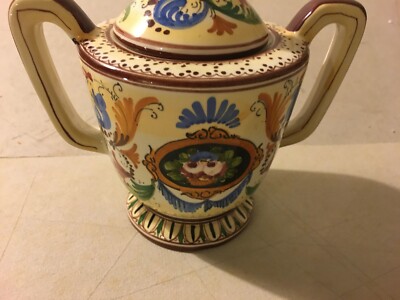 Marmaca, Ceramica San Marino: Soprammobile Figurato Artistico Floreale, '900