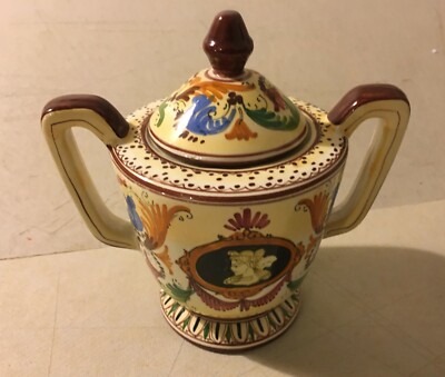 Marmaca, Ceramica San Marino: Soprammobile Figurato Artistico Floreale, '900