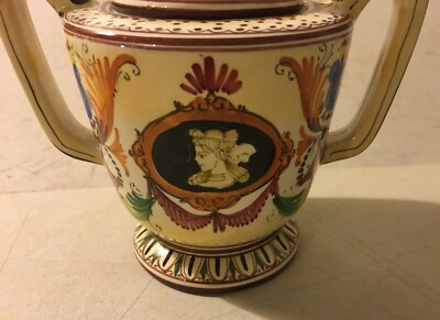 Marmaca, Ceramica San Marino: Soprammobile Figurato Artistico Floreale, '900