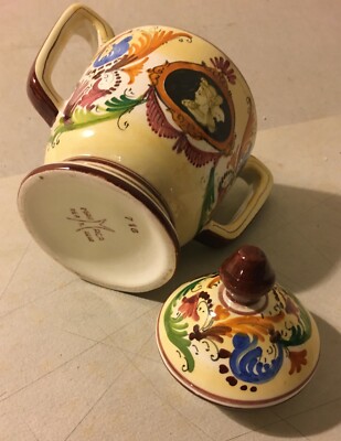 Marmaca, Ceramica San Marino: Soprammobile Figurato Artistico Floreale, '900