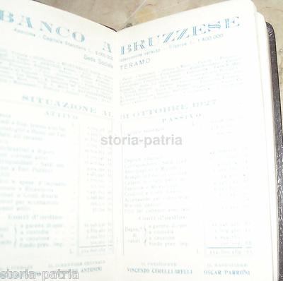 Abruzzo, Economia, Credito, Banche. Banco Abruzzese. Pubblicitaria Antica, Schio, 1928