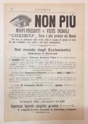 Napoli   Medicina Oculistica: Collirio Oideu (Sardegna, Calabria, Puglia)