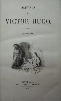 Hugo: Opere Francesi, Teatro E Miscellanea. Legatura Illustrata Del XIX Secolo