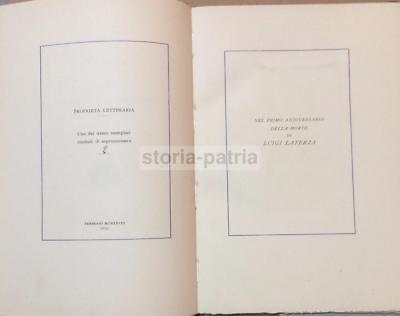 Puglia: Arte Antica Edizione Laterza, Croce, Accetto, Con Incisione d'Epoca, Rarità