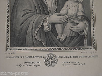 Stampa Popolare Napoletana, Madonna Della Lettera, Messina, Mariano Bove, Araldica, XIX Secolo