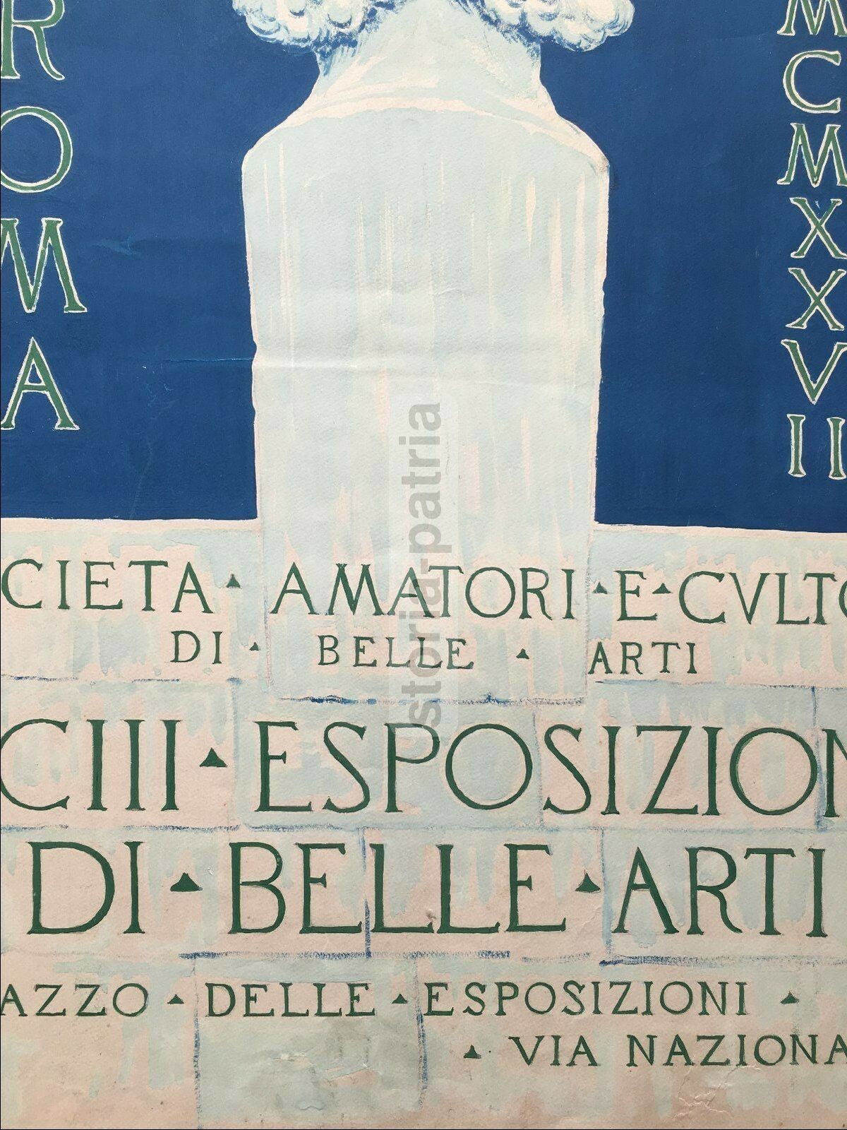 Belle Arti: Antica Esposizione Romana, Società Amatori E Cultori Di Belle Arti   Manifesto Originale, 1927