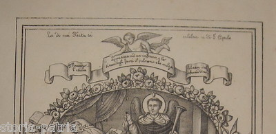 Arte Popolare Napoletana: Rara Antica Litografia Devozionale, Santo Taumaturgo (San Vincenzo Ferreri)