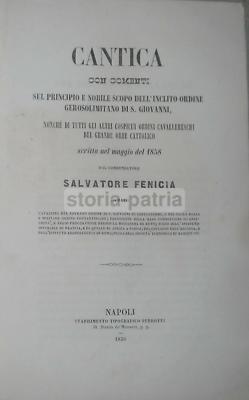 Araldica, Nobiltà E Ordini Cavallereschi: Malta, Gerosolimitani, Fenicia, Ruvo, Puglia