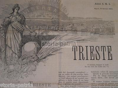 Trieste Libertas: Irredentismo, Plebiscito, Rapisardi, Imbriani Poerio, Maggiorelli, Mirabelli (1890)