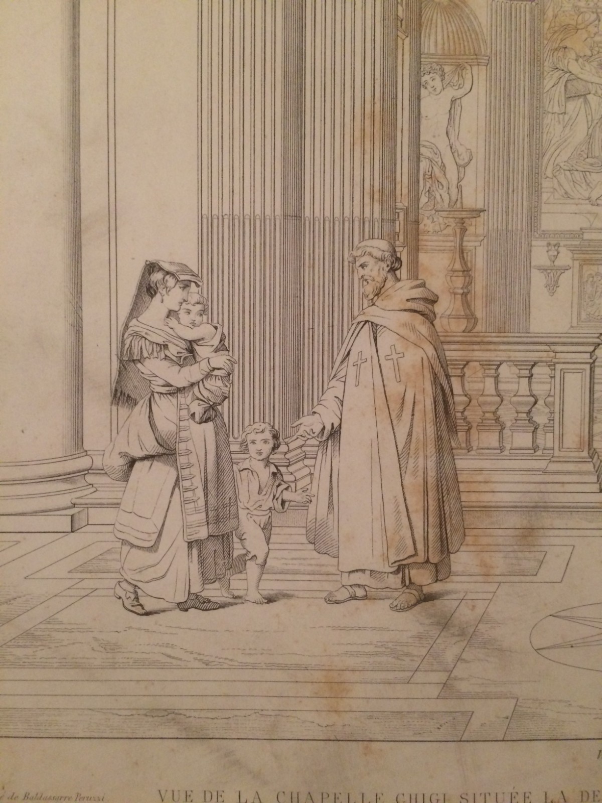 Arte, Architettura, Cappella Chigi, Roma, Santa Maria Del Popolo. Disegno Di Baldassarre Peruzzi, Incisione Di J. Coune