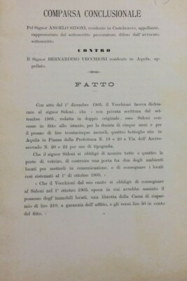 Giuridica, Abruzzo, L'Aquila, Tipografia Vecchioni, Sidoni, Bernardi, Selli, 1908