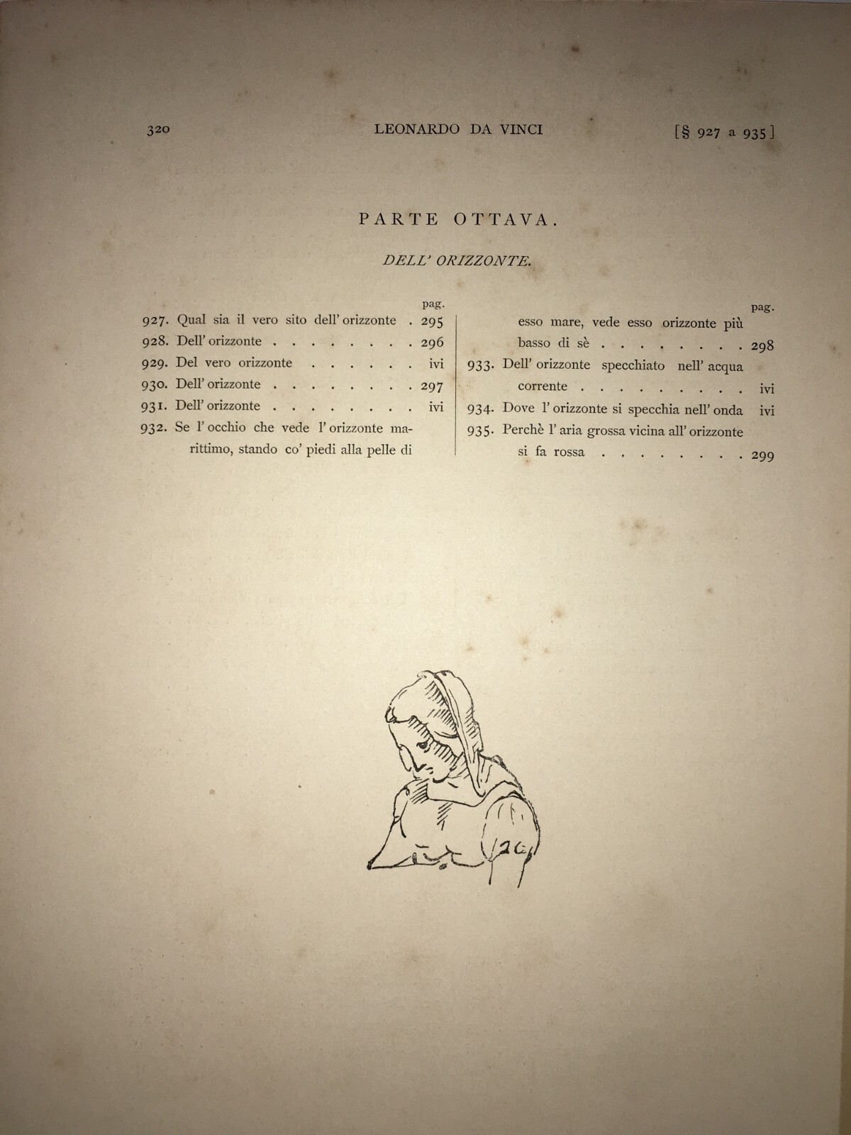 Leonardo Da Vinci: Trattato Della Pittura, Vasari, Antica Edizione Illustrata, 1890, Ritratto