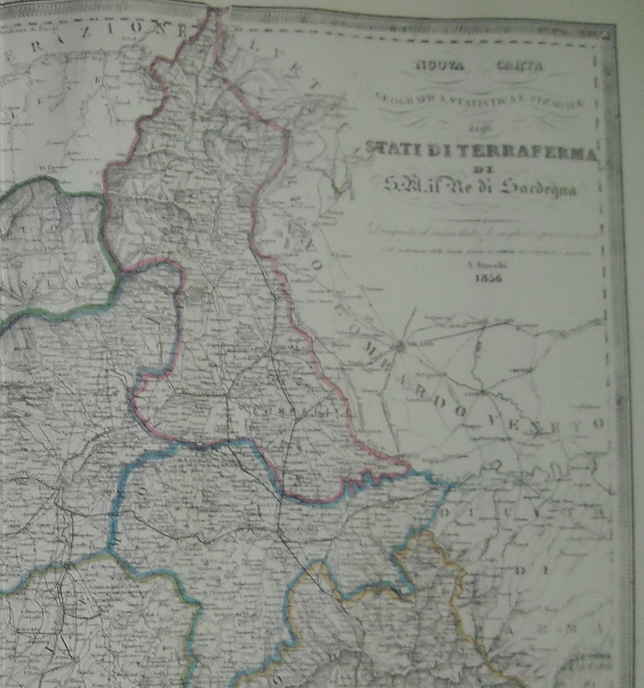 Stati Sardi: Piemonte, Liguria, Torino, Genova, Aosta, Nizza. Ferrovie, Cartografia, 1856