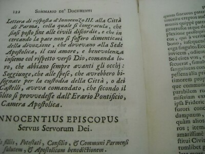 Emilia: Parma, Piacenza. Atti Di Dominio. Giulio II, Carpi, Matilde, Fano. 1741.