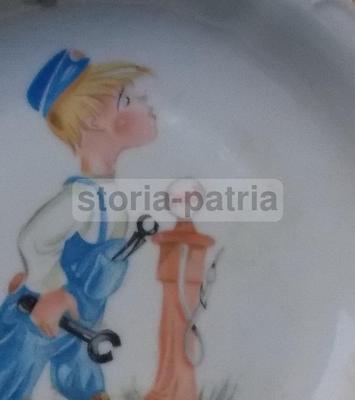 Piatto Pubblicitario Shell In Porcellana Seltmann Weiden