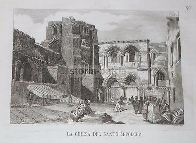 Gerusalemme, Antica Veduta Della Chiesa Del Santo Sepolcro   Segoni