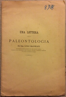 Scienze Naturali: Paleontologia, Sardegna, Sassari. Macchiati, Antica Edizione