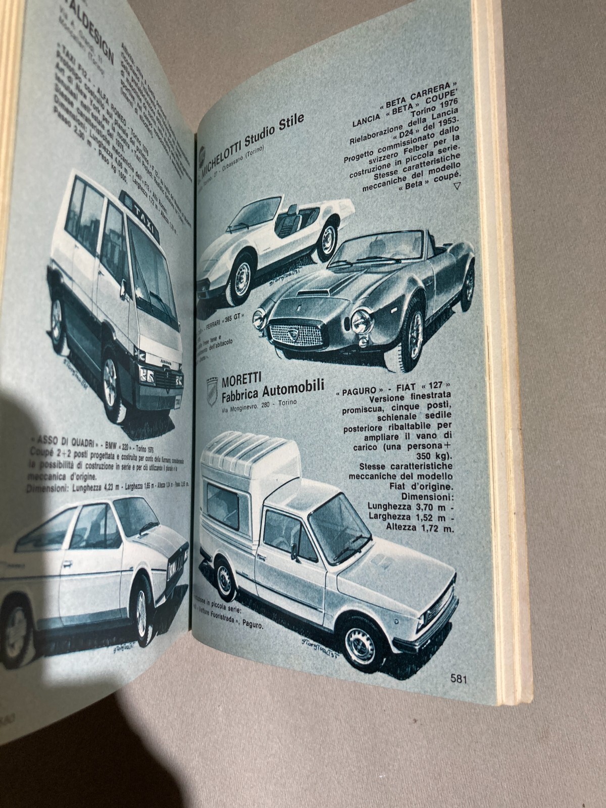 Automobili d'Epoca, Automobilismo, Ampio Catalogo Illustrato, Anni '70, Fiat, Ferrari