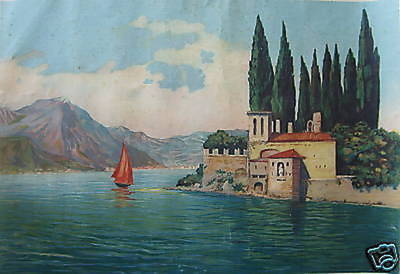Lago Di Garda, San Vigilio: Veduta d'Epoca A Colori