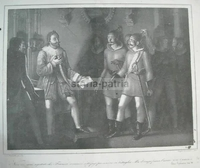 Militaria: Ettore Fieramosca, Antica Litografia Napoletana, Giuseppe Simonetti, Salimbeni, 1836