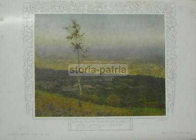 Arte Paesaggistica '800 '900: Giorgio Belloni, "Dalle Colline Di Graglia"   Stampa A Colori d'Epoca