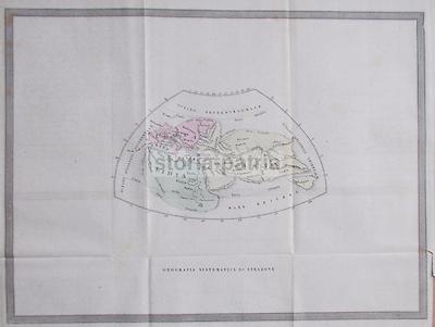 Cartografia Storica: Strabone   Libia, Italia, Spagna, Asia, Mare Eritreo, Arabia, India
