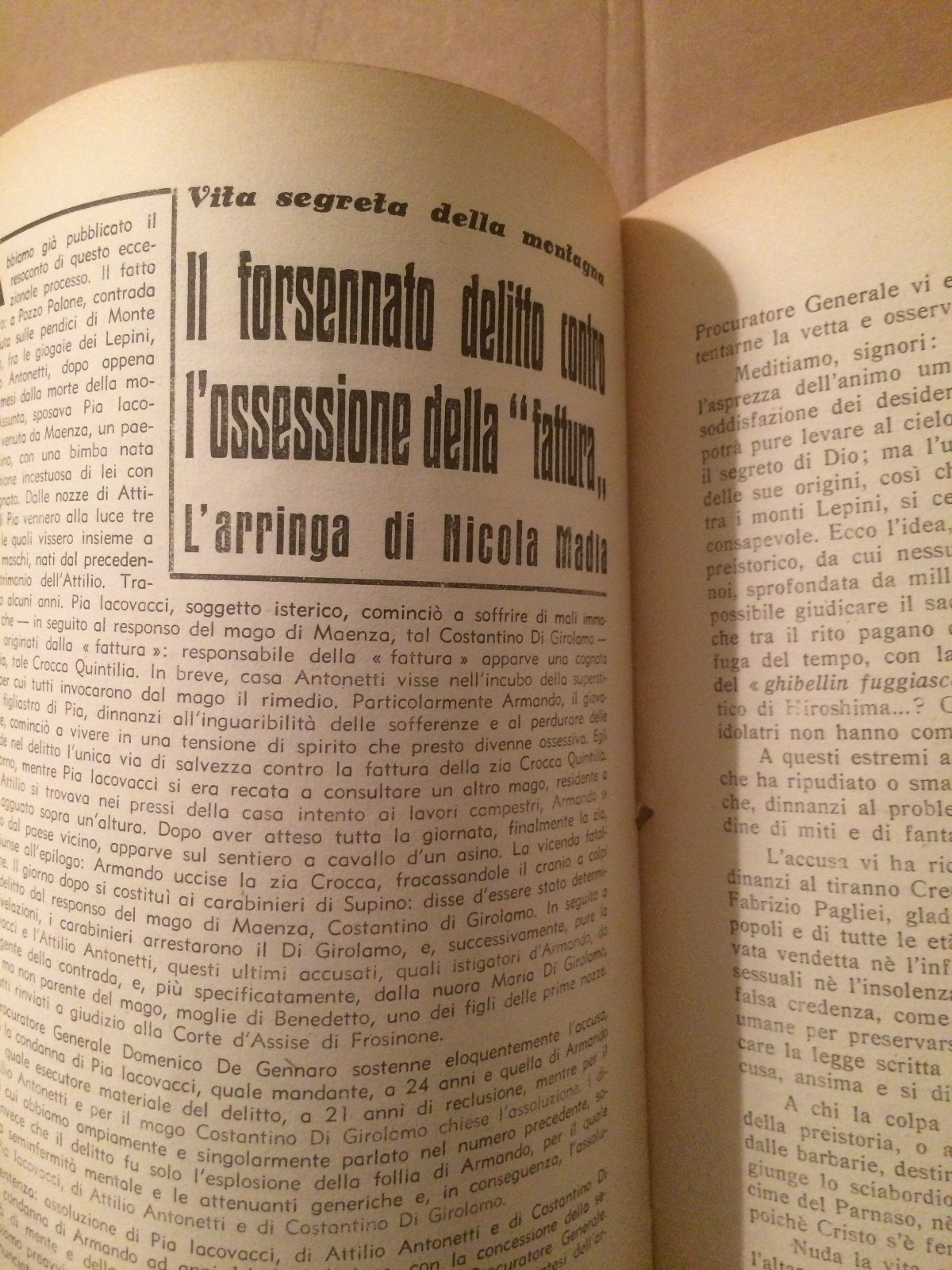 Oratoria Giuridica: Benedetto Croce, Malocchio, Pozzo Palone, Vecchini, Berardelli