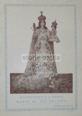 Arte Devozionale: Stampa Popolare Meridionale, Madonna Del Rosario, Puglia, Bari, 1948