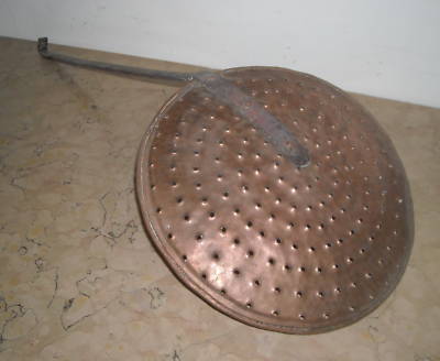 Antico Utensile Da Cucina In Rame E Ferro Forgiato