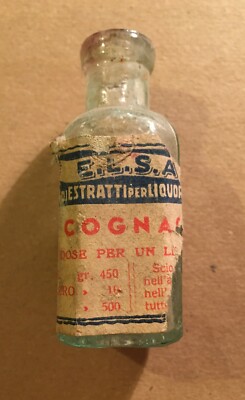 Distilleria Liquori Essenze Napoli E.L.S.A. Cognac Antica Pubblicitaria