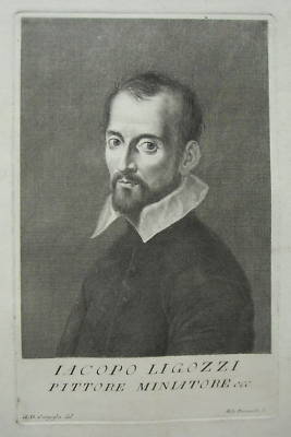 Ritratto Di Iacopo Ligozzi, Incisione Originale Di Silvester Pomarede
