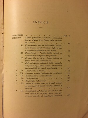 Sterni   Il Divorzio: Confutazione A Dumas. Trieste, 1883