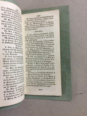 Napoli: Calendario Almanacco Borbonico 1849, Fiere, Araldica, Astrologia, Illustrato