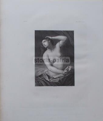 Incisione Antica: Lucrezia, Guido Reni, Incisore Lasinio