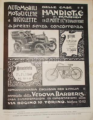 Torino: Automobili, Motociclette, Biciclette Barberis, Hanriot, Motte E Arredi Liberty