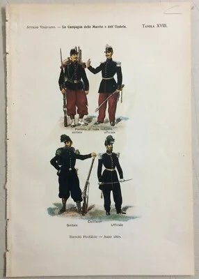 Uniformi dell'Esercito Pontificio del 1860, Stampa a Colori