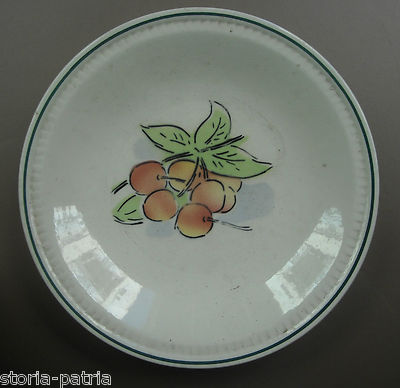 Richard Ginori: Piatto Decorativo In Terraglia Con Ciliegie
