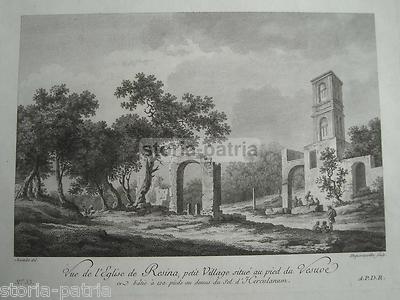 Campania, Resina, Vesuvio, Ercolano: Antica Veduta Paesaggistica Di Chastelet