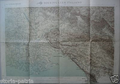 Gorizia, Trieste, Panzano, Marano, Duino, Monfalcone. Mappa Geografica Topografica