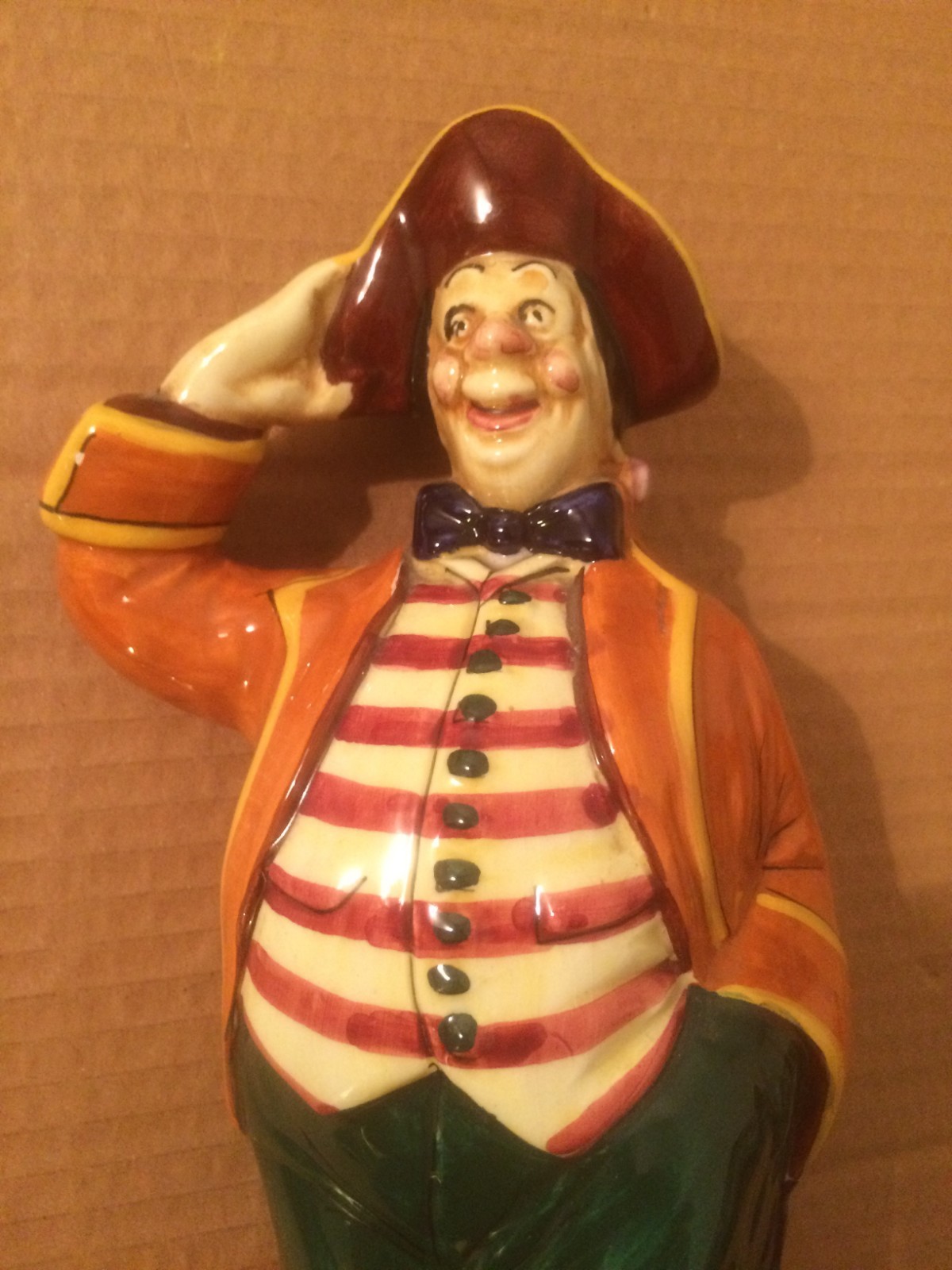 Bottiglia Artistica In Ceramica, Scultura Decorativa, Manifattura Marmaca, Maschera