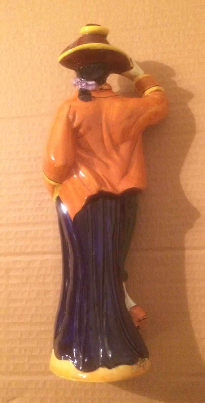 Bottiglia Artistica In Ceramica, Scultura Decorativa, Manifattura Marmaca, Maschera
