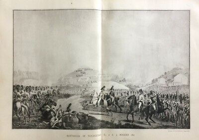 Marche, Militaria, Risorgimento: Battaglia Di Tolentino (1815), Antica Stampa