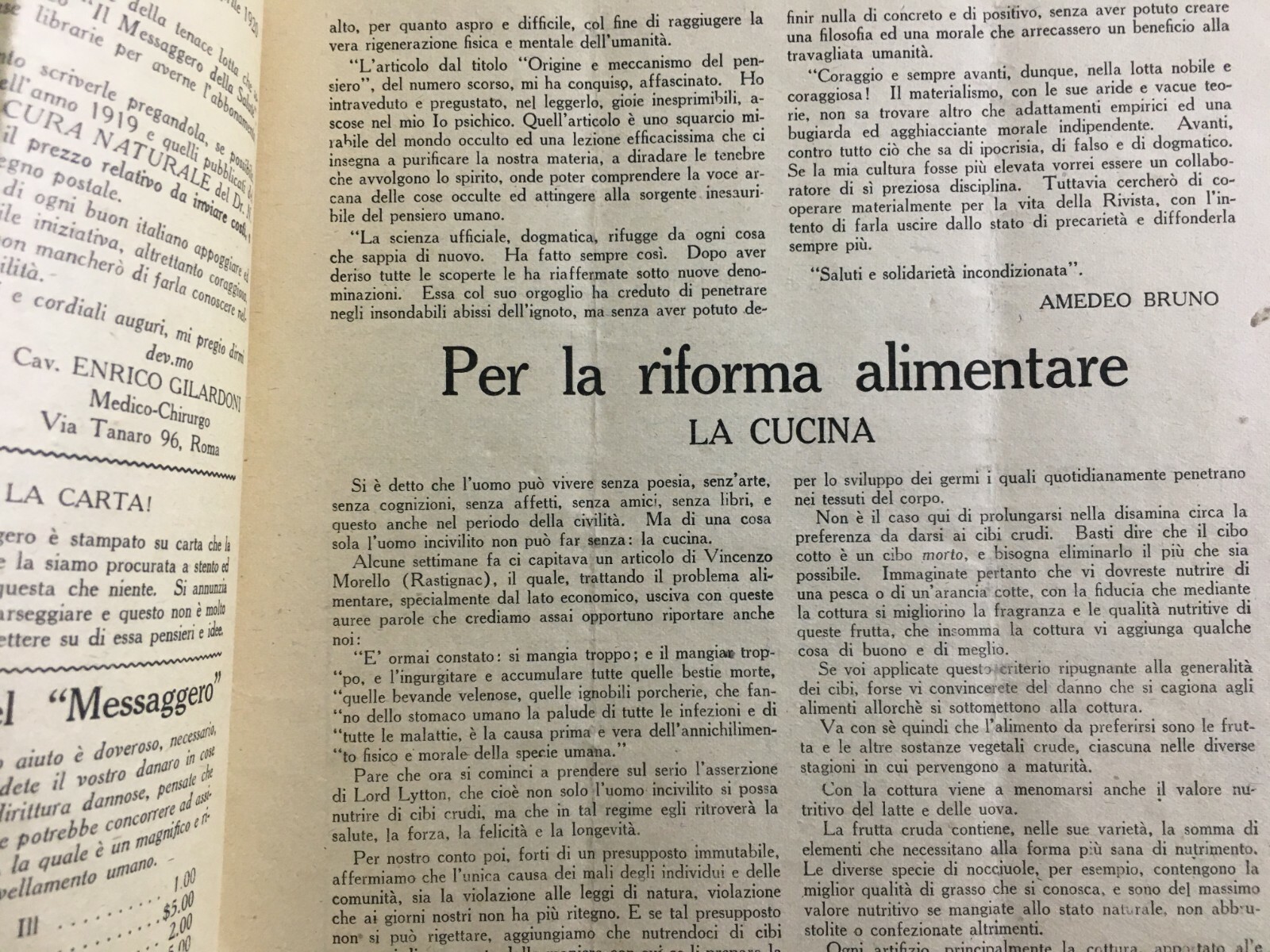Medicina Alternativa, Osteopatia, Naturopatia, Chiropratica Ed Emigrazione A Chicago (1920)