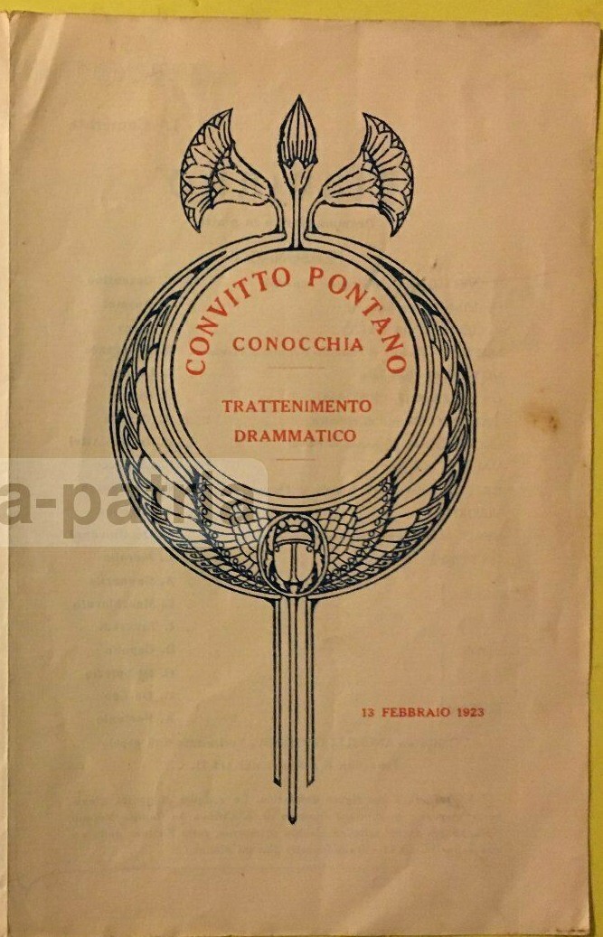 Napoli   Convitto Pontano Conocchia: Teatro Flaviano E Avventura A Viareggio, 1923