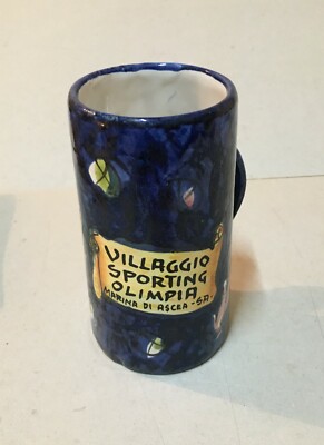 Soprammobile Pubblicitario In Ceramica Di Pisapia, Villaggio Sportingolimpiacava